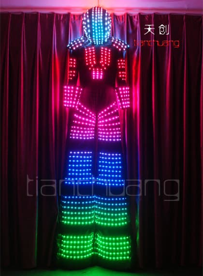 Newest Led Luminous Stilt Walker Full Color Costume